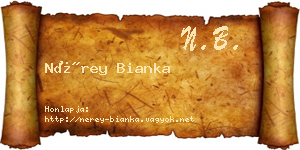 Nérey Bianka névjegykártya